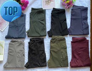 Pantaloni da yoga da donna a vita alta a vita alta 7/8 Collant sportivi da palestra ad asciugatura rapida Pantaloni da donna Esercizio fitness Abbigliamento da corsa Leggings Pantaloni sportivih