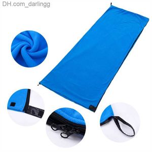 Portable Ultra-light Polar Fleece Sleeping Bag Liner Camping Accessories Outdoor Camping Tent Bed Travel Warm Sleeping Bag Q230828