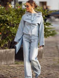 Women's Jackets Design Fashion Women's Denim Jacket Coat Retro Long Sleeve Women's Top Button 2023 New Loose Women's Denim Jacket T230828