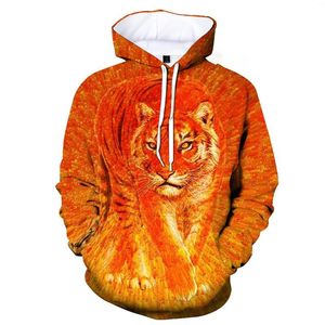 Men's Hoodies 3D Animal Tiger Printing Funny Hip Hop Couple Sweatshirts Shirt Long Sleeve Pullover