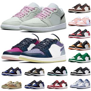 Jumpman 1 Scarpe da basket basse 1s Sneakers designer Triple White Shadow University Blue UNC Nero Bred Toe Light Smoky Grey Uomo Donna Outdoor Eur 36-47