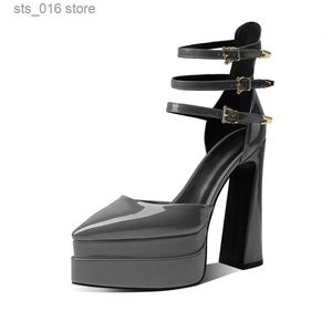 Women Summer S And Dress Spring New Fashion Sexy High Heels Party Wedding Patent Leather Platform Shoes T exy hoes