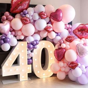 Party Supplies 93/73cm Giant Birthday Figure Balloon Filling Box Balloon Birthday Party Decor Baby Shower Wedding Balloon Number Frame Classic Classic