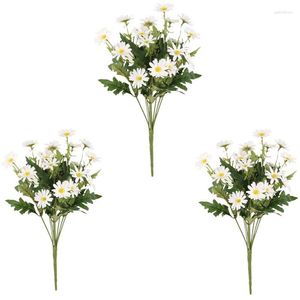 Fiori decorativi 1 pz Bouquet di fiori di margherita di seta artificiale per centrotavola da tavola di casa Disposizione Decorazione Arredamento falso