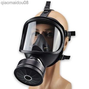 Clothing MF14 87 Protective type gas mask full face mask chemical respirator natural rubber filter self-priming mask HKD230828