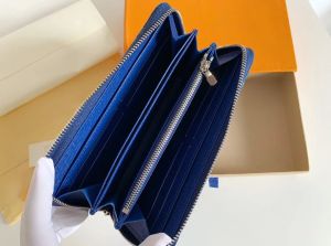 2023 Fashion designer zippy wallets luxury Hip-hop purses denim flower letters mens women credit card holder ladies long slim zipper money clutch bag with box