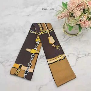 New Arrivals Designer woman silk scarf soft headband woman head scarf designer headscarf classic handbag scarf high quality silk material size 8*120cm