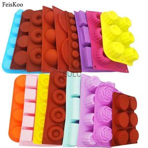 Stampi da forno rotondi Teglia in silicone per pasticceria Forma di torta per cupcake Stampo per muffin Ciambelle Stampo per sapone in silicone Strumenti per cioccolato HKD230828