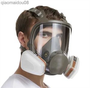 Vestuário de proteção 6800 Anti-Fog Respirador facial completo Máscara de gás Pintura industrial Pulverizador Respirador Segurança Filtro de trabalho Gás orgânico HKD230826