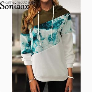 Women's Hoodies Sweatshirts 2022 Printing Color Sweatshirt Women Hoodies Autumn And Winter Hoody Elegant Temperament Style Clothes Long Sleeves T230828