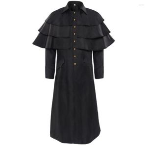 Erkek trençkotları erkekler ortaçağ kilisesi rahip cüppe katmanı cape ceket cassock din adamları vaiz stant yaka bakanı koro roman papazı