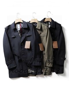 Bur Designer Średni długi płaszcz, jesienne i zimowe płaszcz mody, zarówno mężczyźni, jak i kobiety, przystojni, wodoodporny i odporny na wiatr ciepło, rozmiar: M-4xl QD323907