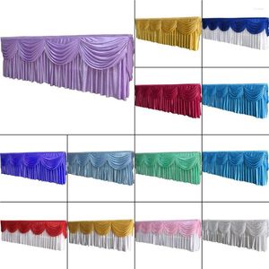 Table Skirt 10ft Wedding Backdrop Curtain Swag Ice Silk Fabric Drapery Design For Skirts Party Banquet Decoration