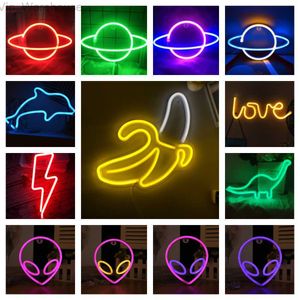 LED NEON NIGHT LIGHT WALL Art Znak nocny Lampka urodzinowa Prezent urodzinowy Ściana wisząca lampa neonowa dekoracja domu HKD230825