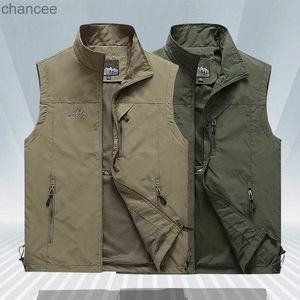 Men Vests Jacket 2023 New Summer Outdoors Sleeveless Men's Vest Casual Travels Thin Fishing Vest Waistcoat Male Clothes S-5XL HKD230828