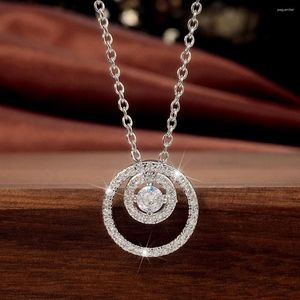 Pendant Necklaces Huitan Fashion Wedding Necklace For Women Modern Design Luxury Cubic Zirconia Pendent Fancy Girl Gift Statement Jewelry