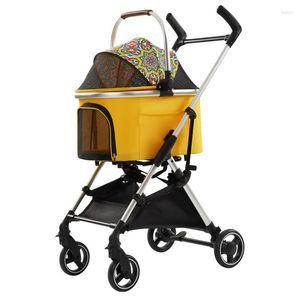 Dog Carrier Pet Cat Stroller Ultra Lightweight Travel 360 Rotation Wheel Collapsible Puppy Buggy And Prams