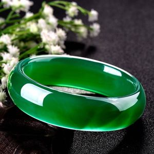 Joia de calcedônia de gelo natural pulseira de ágata verde