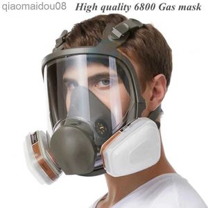 Schutzkleidung 6800 Industrie-Gasmaskenfarbe Antibeschlag-Vollgesichtsmaske Atemschutzmaske Sprühfarbe Sicherheitsarbeitsfilter Formaldehyd-Schutzmaske HKD230826