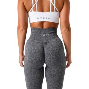 Yoga kläder nvgtn fläckig scrunch sömlösa leggings kvinnor mjuka träning tights fitness outfits yoga byxor gym bär 230826