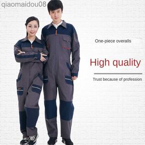 Protective Clothing Men's One-piece Overalls Dustproof Comfortable Breathable Repair Automobile Wear-resistant Long-sleeved Jumpsuit Cargo Pants HKD230826