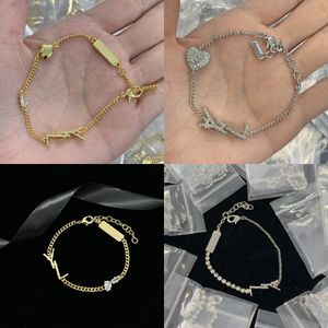 Designer Bracelets Charm 925 Silver Chains Bracelet Love Jewelry Luxury Letter Pendant Bracelet for Women Gold Earring Accessories Jewellry 238264D