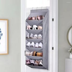 Storage Bags Closet Hanger Hanging Bag Large Oxford Fabric Space Saver Shoe Holder Deep Pockets Foldable Rack Door