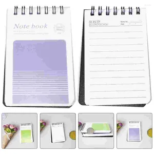 Pcs Notebook Portátil Memo Pads Cadernos em branco para crianças Agenda de bolso Ferro Estudantes Marcadores de página Escrever