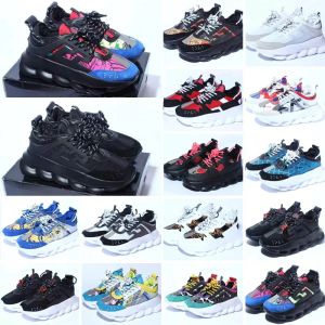 2024New Luxury Designer Casual Shoes Quality Chain Reaction Wild Jewels Link Trainer Shoes Sneakers Outdoor Shoes Mesh Low Top Fashion Vintage Platform Sneakers