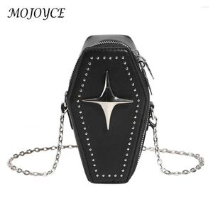 Shoulder Bags Women Fashion Satchel Cool Style Rivet Punk Bag Rock Girls Chain Vintage Ladies Purse Female Clutch Shopping Totes