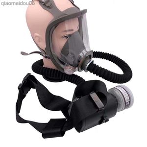 Skyddskläderindustri Full Face Gas Mask Portable Protective Electric Supply Constant Flow Levererat Air Fed Respirator System och tillbehör HKD230826