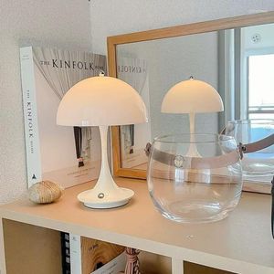 Bordslampor Medeltida nordiskt sovrum Minimalistisk atmosfär Bedside Lamp svamp ins stil kreativ studie dekoration skrivbord