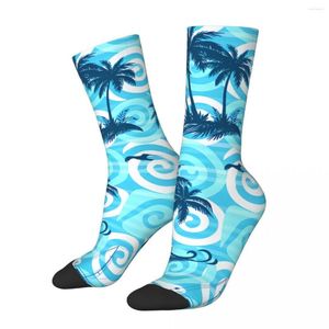 Men's Socks Vintage Exotic Seamless Pattern Tropical Landscape Tropics Unisex Novelty Printed Crew Sock Gift