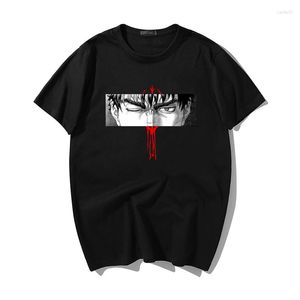 T-shirt da uomo T-shirt grafica Berserk Uomo Donna Camicia anime Harajuku Occhi divertenti Stampa Tshirt Unisex Hip Hop T-shirt estive Top Abbigliamento in cotone