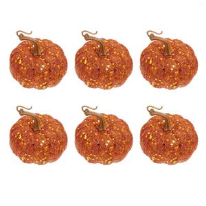 Dekorativa blommor 6 PCS Simulering Foam Pumpkin Foams Crafts Pumpkins Pendants Dining Room Table Decor Ornament Hängande DIY -dekorationer