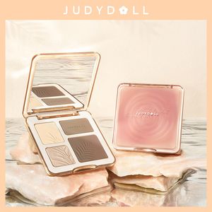 Blush Judydoll 3D Highlighter Contour Bronzer Palette Nu Maquiagem Natural Renderização de Cor Natural de Longa Duração Cosméticos À Prova D 'Água 230828