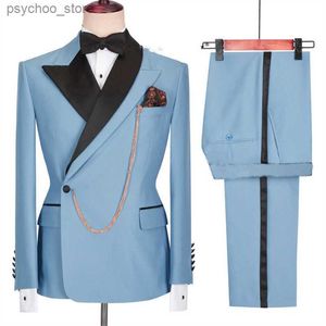 2023 Men Clothing Wedding Business Slim Fit Jacket Dress Blazers Coat Pants Trousers Male Suits 2 Piece Set Disfraz De Hombre Q230828