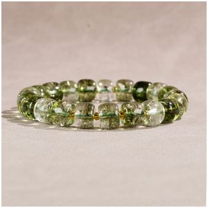 Bracciale con perline elastiche in giada di quarzo verde erba Bracciale unisex Shein Bracciale alla moda Bracciale classico con diamanti Bracciale per coppia Bracciale Gioielli da sposa