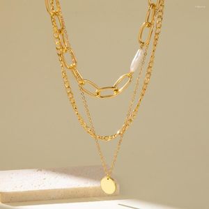 Pendant Necklaces Vintage Gold Texture Imitation Pearl Necklace For Women Stylish Simple Ladies Multilayer Jewelry Wholesale Direct Sales