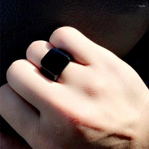 Wedding Rings MOREDEAR 316L Stainless Steel Black Ring Top Quality High Polished Signet Solid Biker For Men Fashion Jewelry