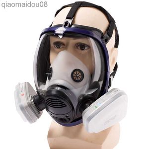 Protective Clothing Ball Type Full Face Protective Spray Paint Pesticide Chemical Fire Protection Self-Priming Filter Gas Mask HKD230826