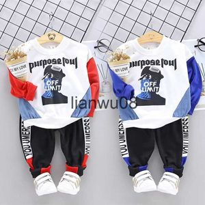 Conjuntos de roupas EACHIN Bebê Meninos Conjunto Criança Meninos Roupas Outono Inverno Crianças Manga Longa Imprimir BlusaPant 2 Pcs Crianças Roupas Outfit Terno X0828