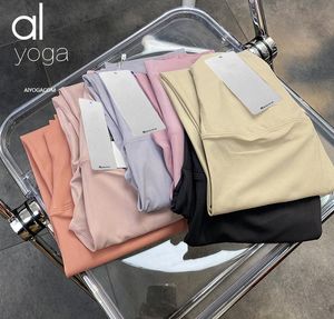 Al quente esporte yoga outfits leggings dupla face escovado sem costura nu cintura alta náilon calças de fitness correndo esportes roupas yoga