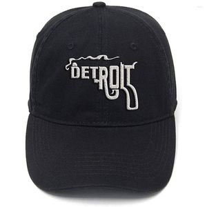 Bonés de bola Lyprerazy Detroit City lavado algodão ajustável homens mulheres unisex hip hop legal rebanho impressão boné de beisebol