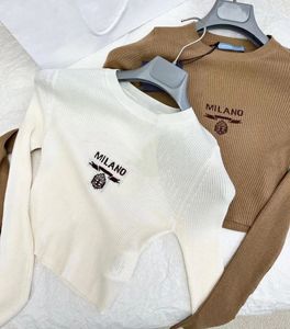 스웨터 까마귀 여자 디자이너 Allover Letter Quality Tech Fleeces 짧은 스웨터 인쇄 OTTON KNIT CREWNECK 여성 편지 파리 스포츠웨어 더 많은 스타일 선택