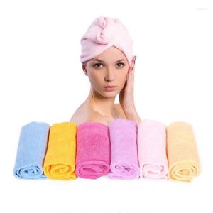 Handduk Lady's Magic Dry Hair Cap Snabbt Lovely Drying Bath Soft Head Wrap Hat Makeup Cosmetics Handdukar