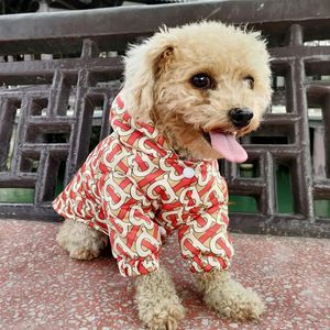 Pet Pies Kurtka z kapturem Schnauzer Teddy Pitbull Boomerang Poppy Doggy Fall Windproof Winted Coat