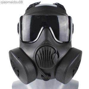 Vestuário de proteção de proteção Máscara respiratória tática Máscara de gás facial completa para Airsoft Tiro Caça Equitação CS Jogo Proteção Cosplay HKD230828