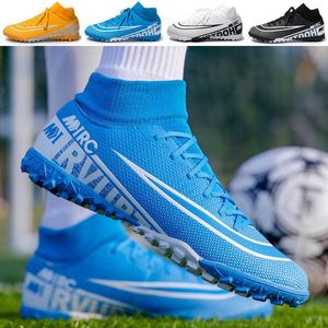 Sapatos de futebol Society Children's Football Boots High Top Cleaves Respirável Kids Boys Ag Tf Boot 2023 230814