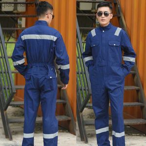 Protective Clothing Spring Reflective Work Clothing Dust-Proof Working Overall Jumpsuit Auto Repair Welding Uniforms Durable Sailors Miners Coverall HKD230826